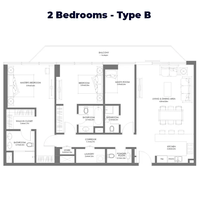 2 BR - Type A